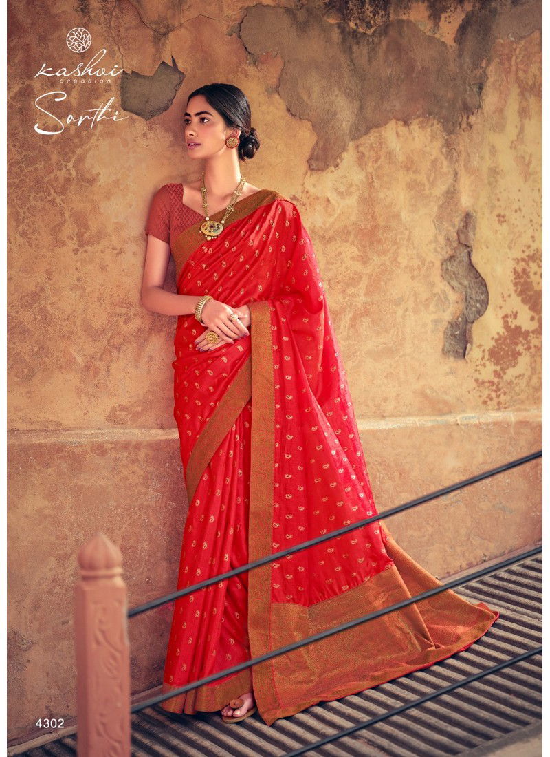 Kashvi Sarthi Fancy Designer Heavy Festive Casual Wear Printed Silk Sarees Collection